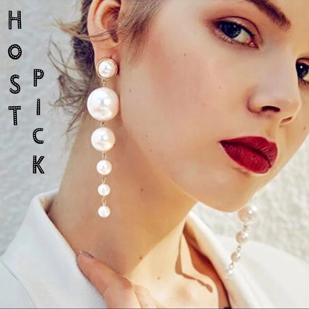 Long Pearl Earrings